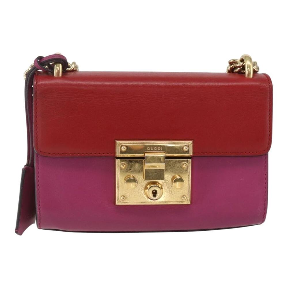 Gucci Leather Shoulder Bag Red